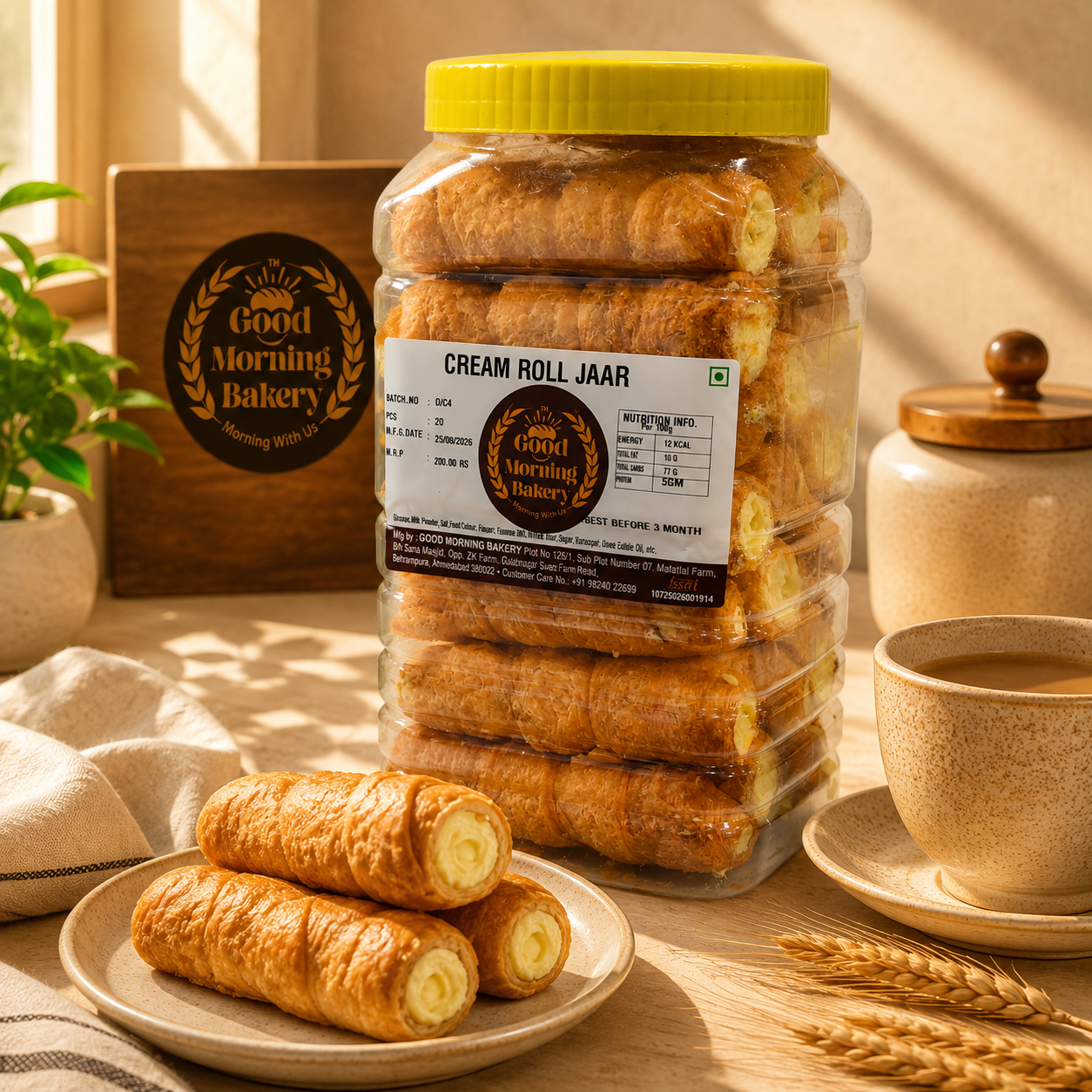 Good Morning Bakery Cream Roll Jar